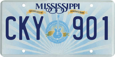 MS license plate CKY901
