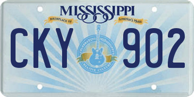 MS license plate CKY902