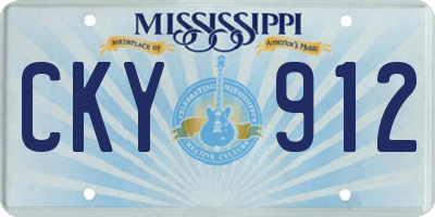 MS license plate CKY912