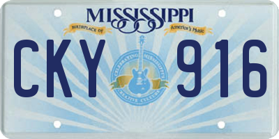 MS license plate CKY916