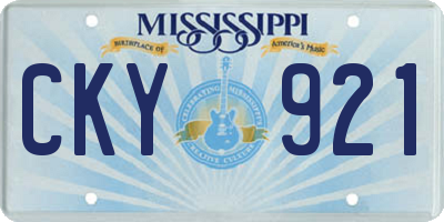 MS license plate CKY921