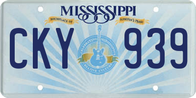 MS license plate CKY939