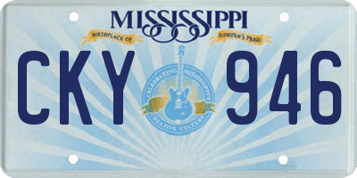 MS license plate CKY946