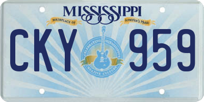MS license plate CKY959
