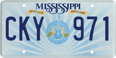 MS license plate CKY971