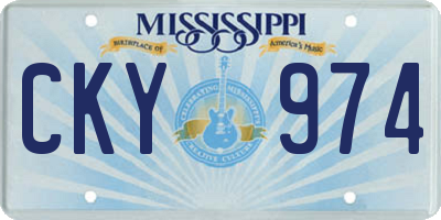 MS license plate CKY974