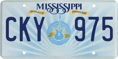 MS license plate CKY975