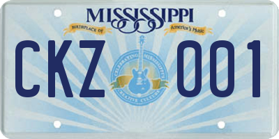 MS license plate CKZ001