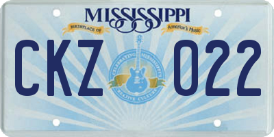 MS license plate CKZ022