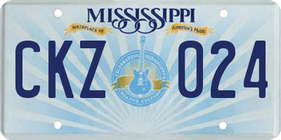 MS license plate CKZ024