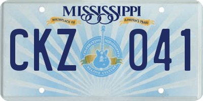 MS license plate CKZ041