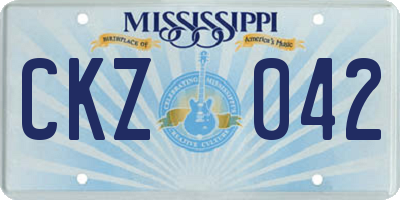 MS license plate CKZ042