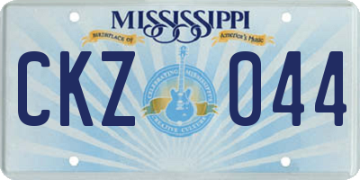MS license plate CKZ044