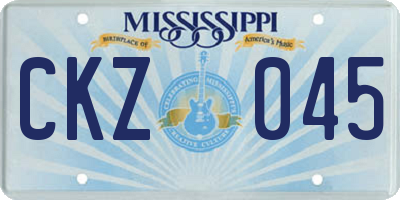 MS license plate CKZ045