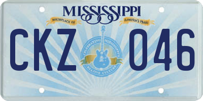 MS license plate CKZ046