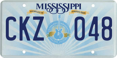 MS license plate CKZ048