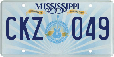 MS license plate CKZ049