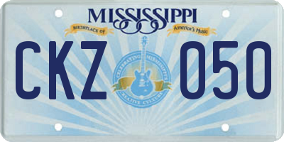 MS license plate CKZ050