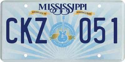 MS license plate CKZ051