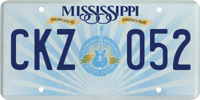 MS license plate CKZ052