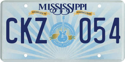 MS license plate CKZ054