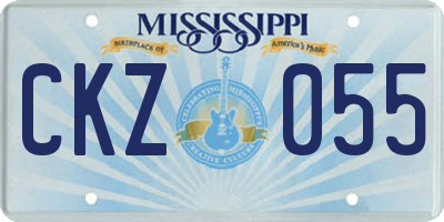 MS license plate CKZ055