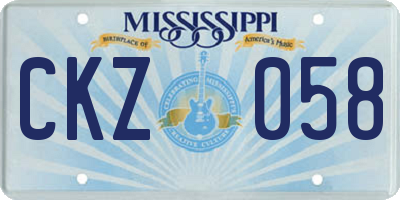 MS license plate CKZ058