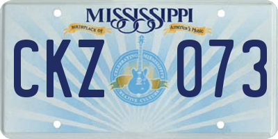 MS license plate CKZ073