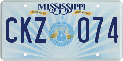 MS license plate CKZ074