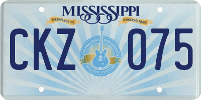 MS license plate CKZ075