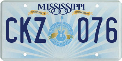 MS license plate CKZ076