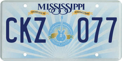 MS license plate CKZ077