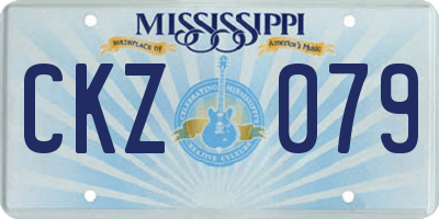 MS license plate CKZ079