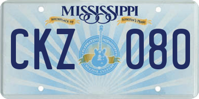 MS license plate CKZ080