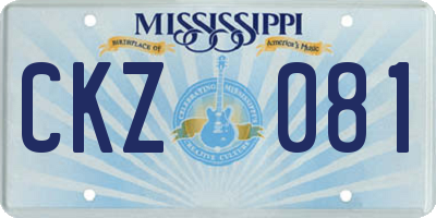 MS license plate CKZ081