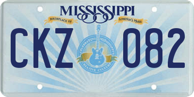 MS license plate CKZ082