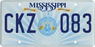 MS license plate CKZ083