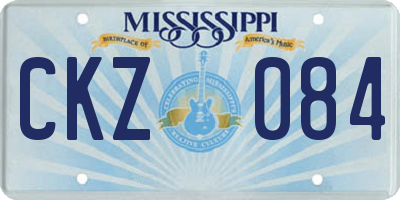 MS license plate CKZ084