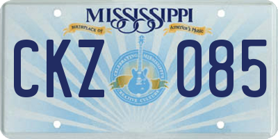 MS license plate CKZ085