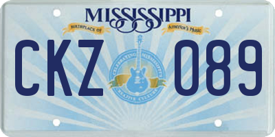 MS license plate CKZ089