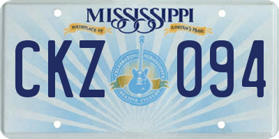 MS license plate CKZ094