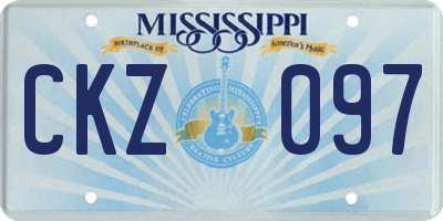 MS license plate CKZ097