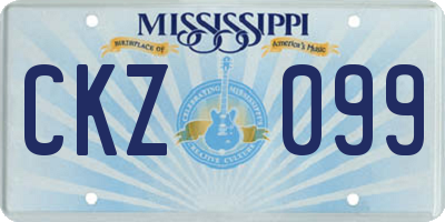 MS license plate CKZ099
