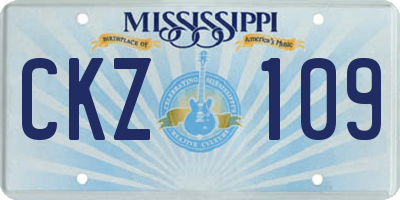 MS license plate CKZ109