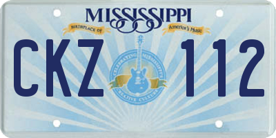 MS license plate CKZ112