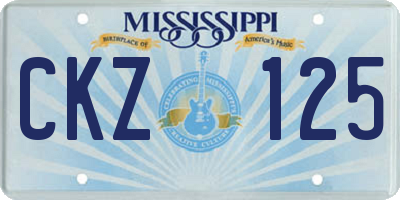 MS license plate CKZ125