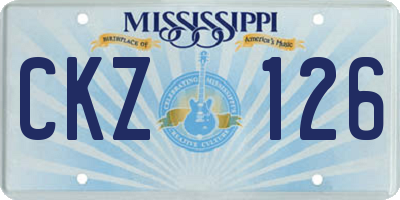 MS license plate CKZ126