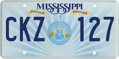 MS license plate CKZ127