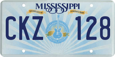 MS license plate CKZ128