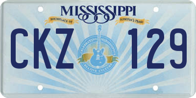 MS license plate CKZ129